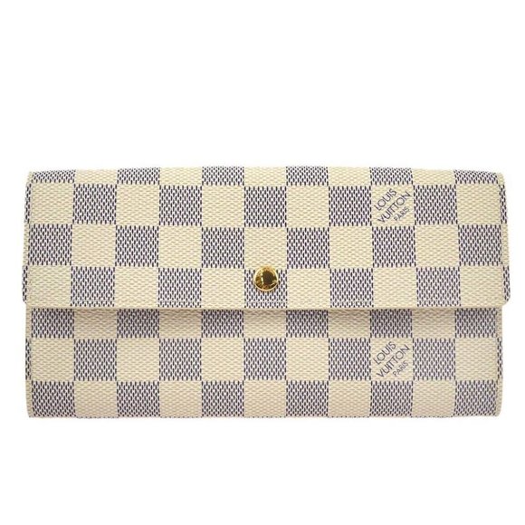 Louis Vuitton Damier Azur Portofeuil Sara Coin Purse Wallet - Picture 1 of 7